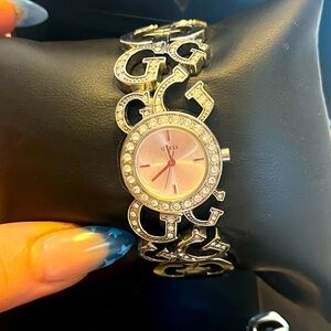 Women’s Y2K Guess Watch, W/ Bling, EUC
